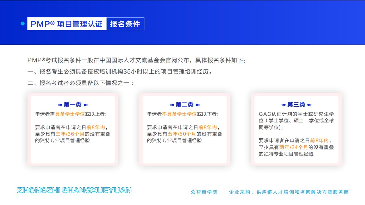 PMP?項(xiàng)目管理認(rèn)證-報(bào)名條件
